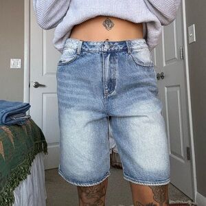 Levi's Inspired Light Blue Boyfriend Bermuda Shorts